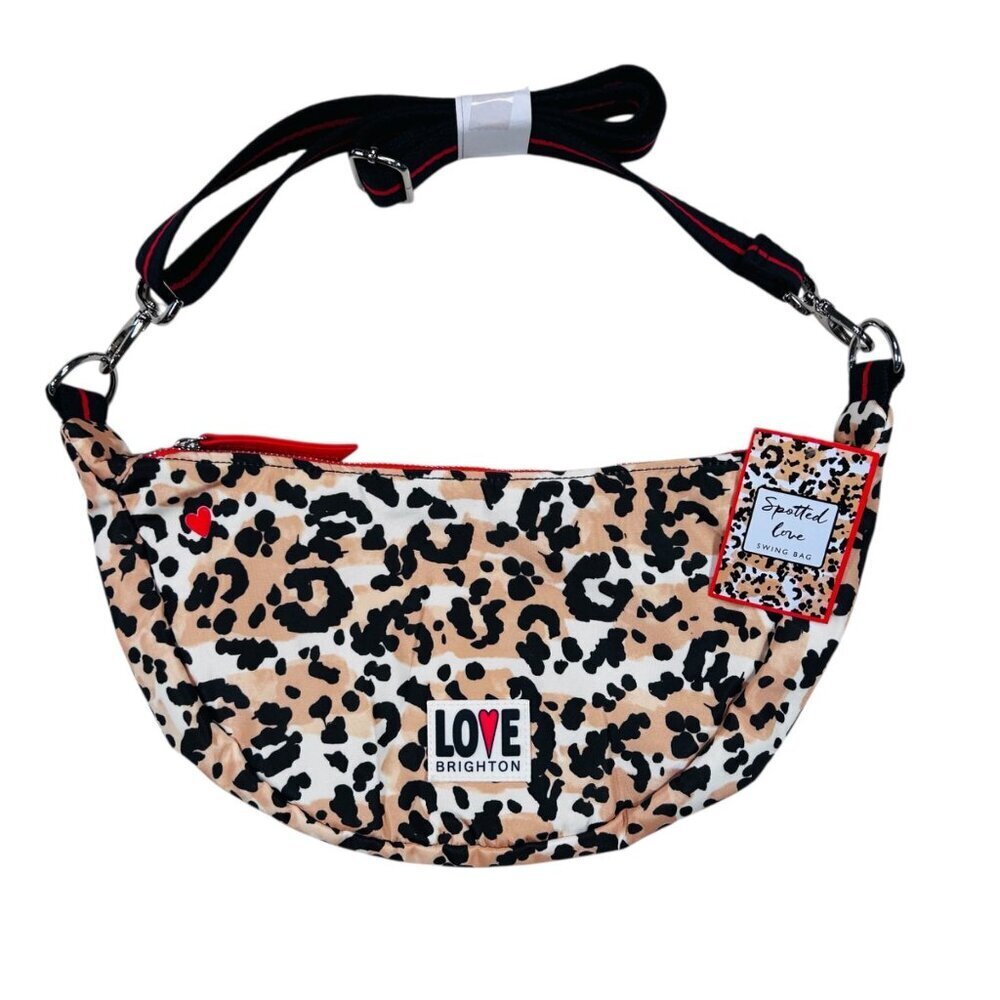 Brighton Spotted Love Swing Bag Leopard NEW Crossbody